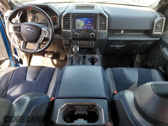 2019 Ford F-150 Raptor with VIN 1FTFW1RG5KFB89789, listed as a Copart auction lot 80231564 with 34,752 mi miles and Salvage Title. Bid and sale history available at carsss.com. Image 8.