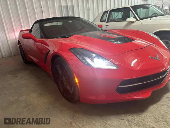 2014 Chevrolet Corvette 3LT with VIN 1G1YF3D75E5117036, listed as a Copart auction lot 73255424 with 73,695 mi miles and Clean Title. Bid and sale history available at carsss.com. Image 1.