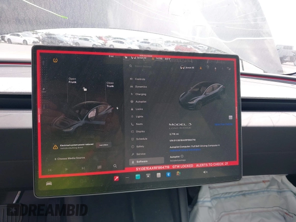 2024 Tesla Model 3 z VIN 5YJ3E1EAXRF864719, wystawiony jako IAAI lot #42129944 z przebiegiem 3 776 mil mil oraz . Historia ofert i sprzedaży dostępna na DreamBid. Obrazek 18.