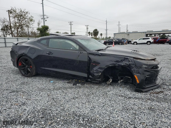 2022 Chevrolet Camaro 1SS with VIN 1G1FF1R73N0130465, listed as a Copart auction lot 42152125 with 53,097 mi miles and Salvage Title. Bid and sale history available at carsss.com. Image 4.