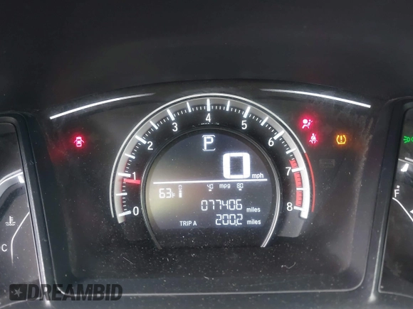 2016 Honda Civic Sedan LX with VIN 2HGFC2F53GH520801, listed as a IAAI auction lot 41788490 with 77,406 mi miles. Bid and sale history available at carsss.com. Image 15.