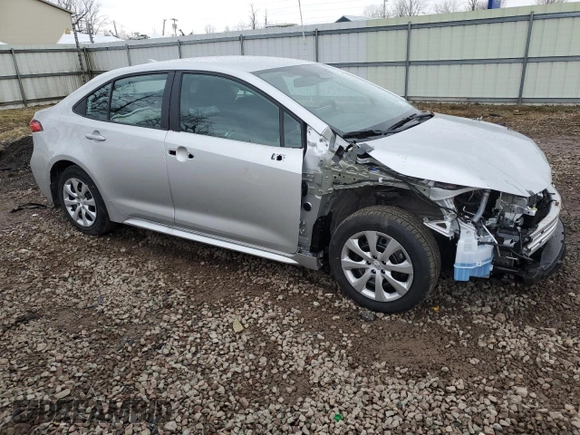 2025 Toyota Corolla LE with VIN 5YFB4MDE8SP247253, listed as a Copart auction lot 50200255 with 160 mi miles and Salvage Title. Bid and sale history available at carsss.com. Image 4.