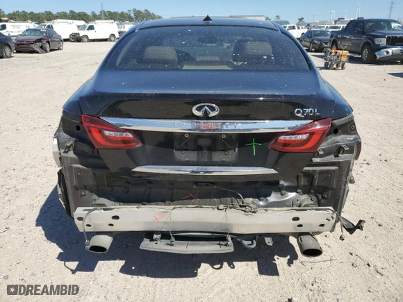 2015 Infiniti Q70L with VIN JN1BY1PP1FM601383, listed as a Copart auction lot 49995415 with 109,963 mi miles and Salvage Title. Bid and sale history available at carsss.com. Image 6.