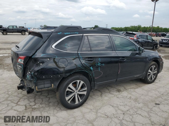 2018 Subaru Outback Limited with VIN 4S4BSENC0J3255097, listed as a Copart auction lot 58122445 with 229,210 mi miles and Salvage title. Bid and sale history available at DreamBid. Image 3.