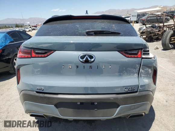 2024 Infiniti QX55 Luxe with VIN 3PCAJ5JR4RF103562, listed as a Copart auction lot 56916484 with Not Provided miles and Salvage Title. Bid and sale history available at DreamBid. Image 6.
