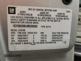 2004 Cadillac Escalade z VIN 1GYEK63N54R209580, wystawiony jako Copart lot #49818065 z przebiegiem 198 789 mil mil oraz Szkoda całkowita • Salvage title. Historia ofert i sprzedaży dostępna na DreamBid. Obrazek 13.