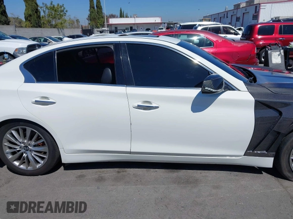 2019 Infiniti Q50 Signature Edition with VIN JN1EV7AP4KM540378, listed as a IAAI auction lot 41871999 with 120,990 mi miles and . Bid and sale history available at carsss.com. Image 13.