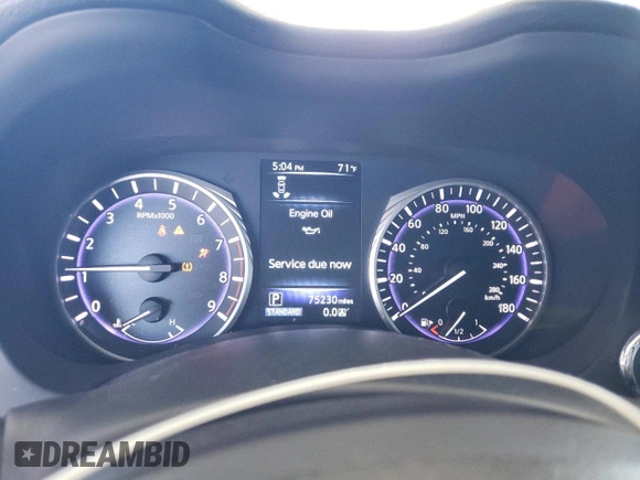 2017 Infiniti Q50 Premium with VIN JN1EV7AP0HM730543, listed as a Copart auction lot 59337725 with 73,230 mi miles and Salvage title. Bid and sale history available at DreamBid. Image 9.