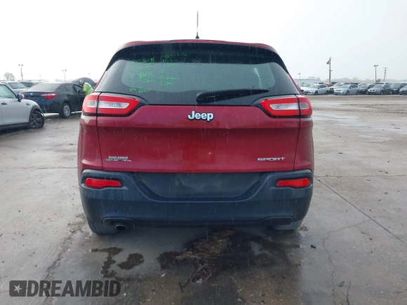 2016 Jeep Cherokee Sport with VIN 1C4PJLAB6GW136136, listed as a IAAI auction lot 41108560 with 97,982 mi miles. Bid and sale history available at carsss.com. Image 17.