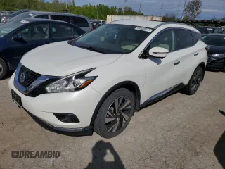 2016 Nissan Murano S with VIN 5N1AZ2MH6GN121985, listed as a Copart auction lot 49558604 with 144,830 mi miles and Salvage Title. Bid and sale history available at carsss.com. Image 1.