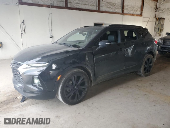 2021 Chevrolet Blazer RS with VIN 3GNKBKRS5MS568706, listed as a Copart auction lot 58782545 with 131,464 mi miles and Salvage title. Bid and sale history available at DreamBid. Image 1.