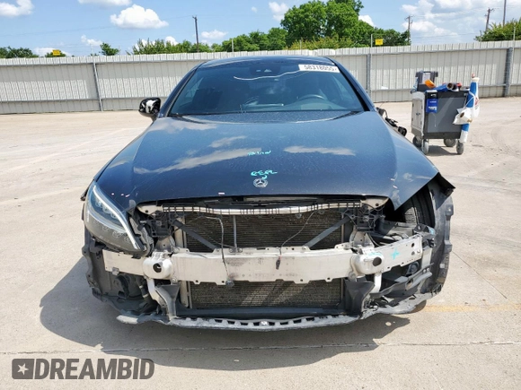 2019 Mercedes-Benz C 300 with VIN WDDWJ8DB1KF843731, listed as a Copart auction lot 58318055 with 97,452 mi miles and Salvage title. Bid and sale history available at DreamBid. Image 5.