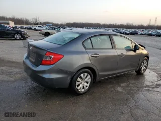 2012 Honda Civic Sdn LX with VIN 19XFB2F56CE099972, listed as a Copart auction lot 43468485 with 81,731 mi miles and Salvage Title. Bid and sale history available at carsss.com. Image 3.