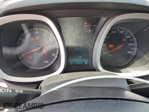 2011 Chevrolet Equinox 1LT with VIN 2GNALDEC1B1187026, listed as a Copart auction lot 54476545 with 150,890 mi miles and Salvage Title. Bid and sale history available at DreamBid. Image 9.