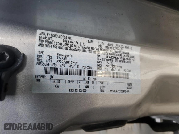 2014 Ford C-Max SE with VIN 1FADP5AU3EL501973, listed as a Copart auction lot 48695315 with 146,644 mi miles and Clean Title. Bid and sale history available at carsss.com. Image 12.