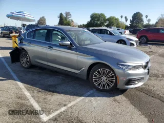 2019 BMW 5 Series 530e with VIN WBAJA9C56KB391866, listed as a Copart auction lot 46541905 with Not provided miles and Salvage title. Bid and sale history available at DreamBid. Image 4.