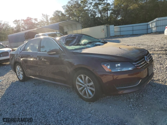 2012 Volkswagen Passat SE with VIN 1VWBH7A35CC051285, listed as a Copart auction lot 75845524 with 95,540 mi miles and Salvage Title. Bid and sale history available at carsss.com. Image 4.