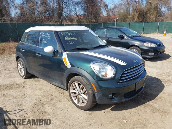2013 MINI Countryman with VIN WMWZB3C57DWR35414, listed as a IAAI auction lot 41771890 with 141,561 mi miles and . Bid and sale history available at DreamBid. Image 1.
