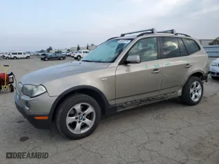 2007 BMW X3 3.0si with VIN WBXPC93457WF20040, listed as a Copart auction lot 45043315 with 176,072 mi miles and Salvage Title. Bid and sale history available at carsss.com. Image 1.