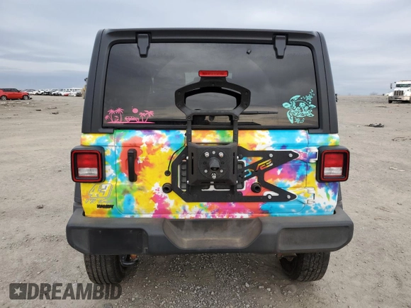 2021 Jeep Wrangler Willys with VIN 1C4HJXAG3MW637195, listed as a Copart auction lot 40757714 with 27,621 mi miles and Non repairable. Bid and sale history available at DreamBid. Image 6.