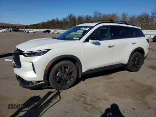 2025 Infiniti QX60 Luxe z VIN 5N1AL1FS5SC338274, wystawiony jako Copart lot #48479865 z przebiegiem 1 002 mil mil oraz Szkoda całkowita • Salvage title. Historia ofert i sprzedaży dostępna na DreamBid. Obrazek 1.