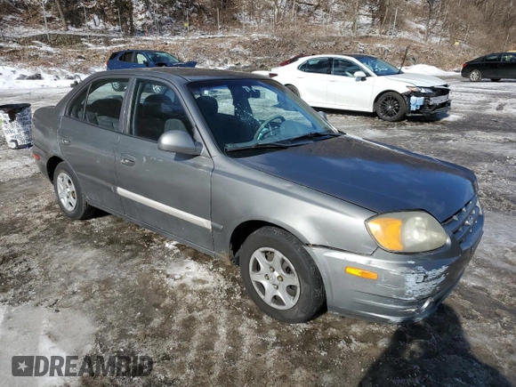 2003 Hyundai Accent GL with VIN KMHCG45C33U469496, listed as a Copart auction lot 45926595 with 77,737 mi miles and Salvage Title. Bid and sale history available at carsss.com. Image 4.