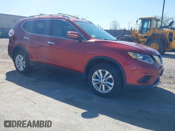 2014 Nissan Rogue SV with VIN 5N1AT2MV7EC829288, listed as a IAAI auction lot 41991872 with 266,094 mi miles. Bid and sale history available at carsss.com. Image 1.