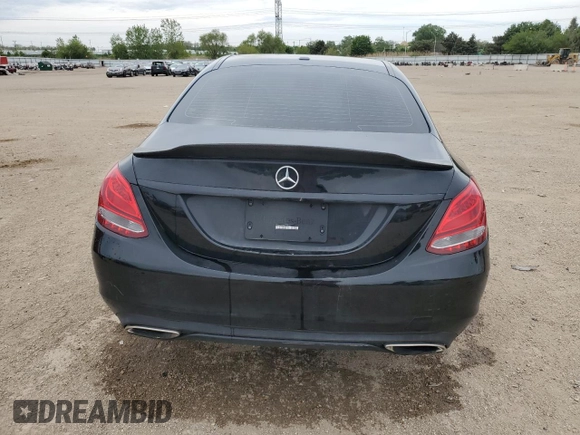 2017 Mercedes-Benz C 300 with VIN 55SWF4JB2HU215066, listed as a Copart auction lot 57427375 with 78,506 mi miles and Salvage title. Bid and sale history available at DreamBid. Image 6.