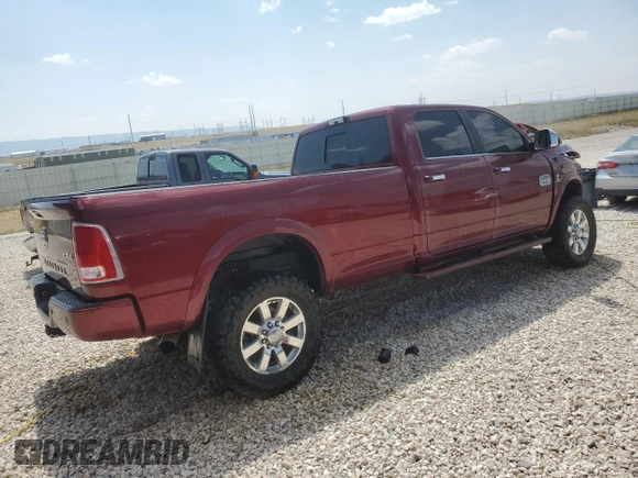 2018 Ram 2500 Laramie Longhorn with VIN 3C6UR5LL6JG409473, listed as a Copart auction lot 64101974 with 73,173 mi miles and Salvage title. Bid and sale history available at DreamBid. Image 3.