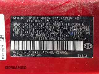 2008 Toyota Camry LE z VIN 4T1BE46K18U245626, wystawiony jako IAAI lot #41747169 z przebiegiem 135 661 mil mil oraz . Historia ofert i sprzedaży dostępna na DreamBid. Obrazek 9.