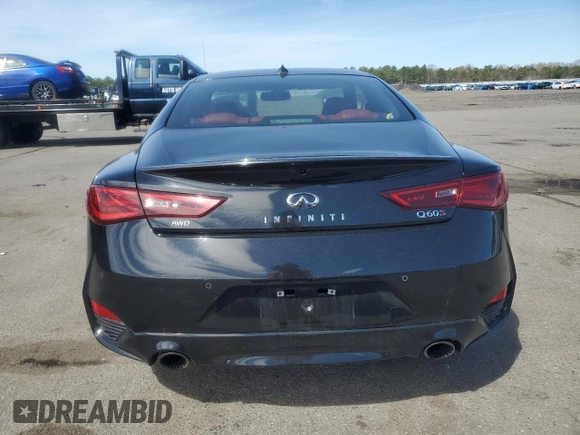 2022 Infiniti Q60 Red Sport 400 with VIN JN1FV7LL8NM681098, listed as a Copart auction lot 54364875 with 17,216 mi miles and Salvage title. Bid and sale history available at DreamBid. Image 6.