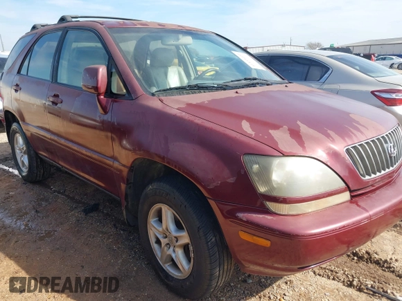 2000 Lexus RX 300 with VIN JT6GF10U6Y0076976, listed as a IAAI auction lot 41455609 with 293,626 mi miles and . Bid and sale history available at DreamBid. Image 1.