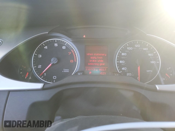 2012 Audi A4 Premium с VIN WAUSFAFLXCA110631, выставлен на аукционе Copart как лот 81297104 с пробегом 110 713 миль миль и Списание • Salvage title. История ставок и продаж доступна на DreamBid. Изображение 9.
