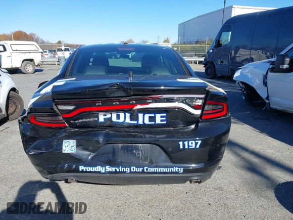 2022 Dodge Charger Police with VIN 2C3CDXAT3NH109952, listed as a IAAI auction lot 40919989 with 19,169 mi miles and . Bid and sale history available at DreamBid. Image 16.