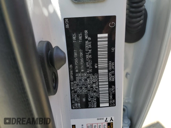 2024 Toyota 4Runner TRD Pro with VIN JTELU5JR7R6292957, listed as a Copart auction lot 56206205 with 9,814 mi miles and Salvage title. Bid and sale history available at DreamBid. Image 14.