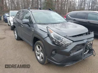 2020 Toyota RAV4 Hybrid Limited with VIN 4T3DWRFV9LU008881, listed as a IAAI auction lot 41672085 with 39,557 mi miles. Bid and sale history available at carsss.com. Image 1.