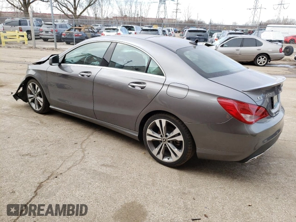 2019 Mercedes-Benz CLA with VIN WDDSJ4GB5KN723519, listed as a Copart auction lot 42684593 with 20,054 mi miles. Bid and sale history available at carsss.com. Image 2.