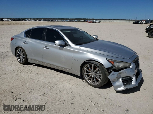 2014 Infiniti Q50 Hybrid Sport with VIN JN1AV7AP4EM690963, listed as a Copart auction lot 47596935 with 116,298 mi miles and Clean Title. Bid and sale history available at carsss.com. Image 4.