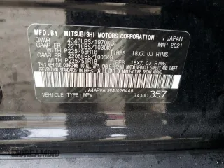 2021 Mitsubishi Outlander Sport SE with VIN JA4APVAU8MU026448, listed as a Copart auction lot 47629465 with 56,385 mi miles and Salvage Title. Bid and sale history available at carsss.com. Image 14.