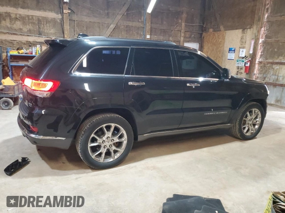 2014 Jeep Grand Cherokee Summit with VIN 1C4RJFJT7EC398488, listed as a Copart auction lot 57593975 with 64,630 mi miles and Clean title. Bid and sale history available at DreamBid. Image 3.