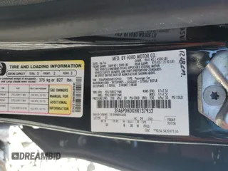 2017 Ford Fusion SE with VIN 3FA6P0HDXHR137932, listed as a Copart auction lot 58956805 with Not provided miles and Salvage title. Bid and sale history available at DreamBid. Image 12.
