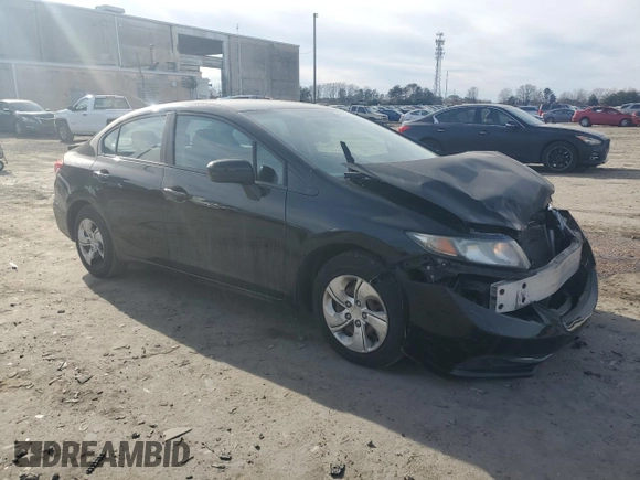 2015 Honda Civic Sedan LX with VIN 19XFB2F55FE259442, listed as a Copart auction lot 43246975 with 87,205 mi miles and Salvage Title. Bid and sale history available at carsss.com. Image 4.