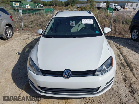 2017 Volkswagen Golf SportWagen S with VIN 3VWC17AU1HM506561, listed as a IAAI auction lot 41432944 with 58,215 mi miles. Bid and sale history available at carsss.com. Image 12.