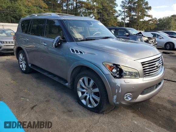 2011 Infiniti QX56 7-passenger with VIN JN8AZ2NE2B9000336, listed as a Copart auction lot 78313144 with 188,676 mi miles and Salvage Title. Bid and sale history available at carsss.com. Image 4.