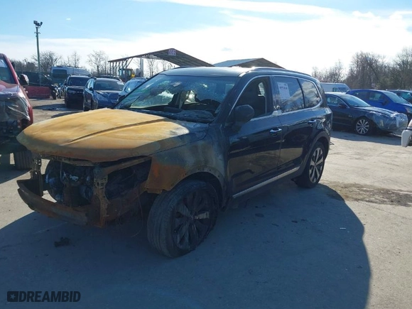 2022 Kia Telluride S with VIN 5XYP6DHC5NG235076, listed as a IAAI auction lot 40954648 with 1 mi miles. Bid and sale history available at carsss.com. Image 2.