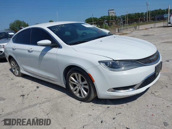 2015 Chrysler 200 Limited with VIN 1C3CCCAB4FN742102, listed as a IAAI auction lot 41980765 with 160,067 mi miles. Bid and sale history available at carsss.com. Image 1.