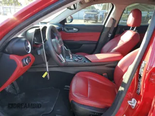 2018 Alfa Romeo Giulia with VIN ZARFAEBN8J7590038, listed as a Copart auction lot 40013063 with 49,764 mi miles. Bid and sale history available at carsss.com. Image 7.