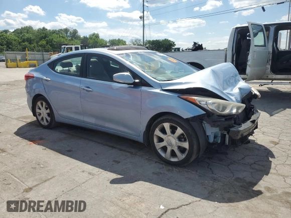 2013 Hyundai Elantra Limited with VIN KMHDH4AE4DU781496, listed as a Copart auction lot 55837765 with 149,815 mi miles and Salvage Title. Bid and sale history available at DreamBid. Image 4.
