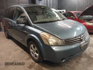 2008 Nissan Quest SL with VIN 5N1BV28U68N118044, listed as a IAAI auction lot 41311739 with 87,066 mi miles. Bid and sale history available at carsss.com. Image 1.