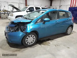 2015 Nissan Versa Note SV with VIN 3N1CE2CP2FL356743, listed as a Copart auction lot 77458164 with 77,571 mi miles and Salvage Title. Bid and sale history available at carsss.com. Image 1.